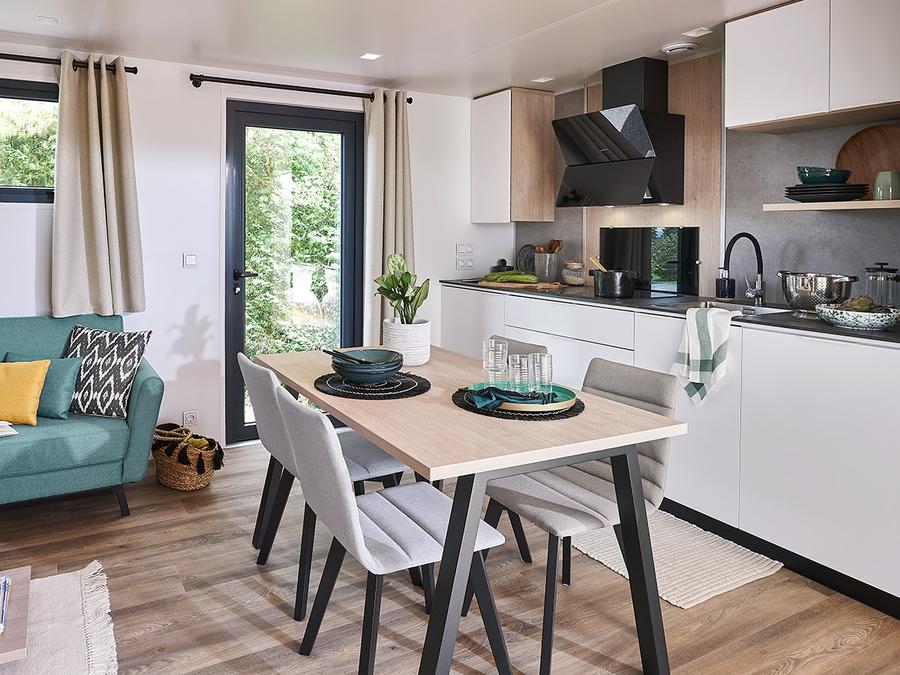 Mobilhome 8 personnes - Mobilhome Premium 30-40m² - 3 chambres + TV + Terrasse couverte & draps jetables fournis* 6/8 pers 7