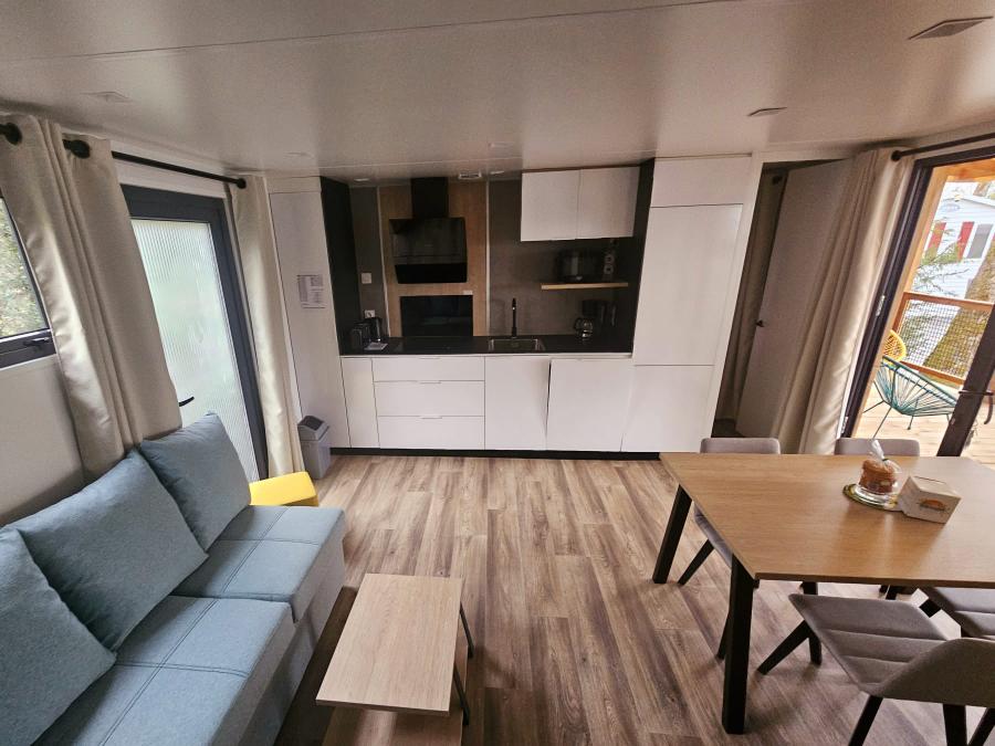 Mobilhome 8 personnes - Mobilhome Premium 30-40m² - 3 chambres + TV + Terrasse couverte & draps jetables fournis* 6/8 pers 13