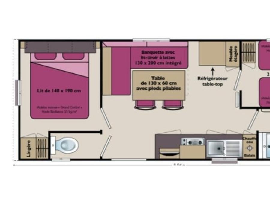 Mobilhome 4 personnes - Mobile-home ABYSSE**** 4