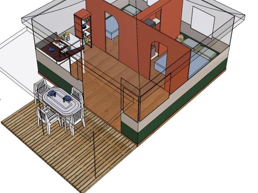 Bungalow toilé 5 personnes - Kiwi 3