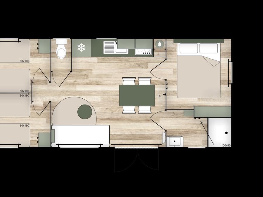 Mobilhome 6 personnes - PREMIUM PLUS avec Clim (2026) 8