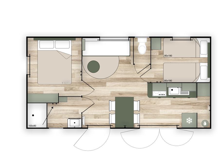 Mobilhome 4 personnes - Mobil-home PREMIUM PLUS avec Clim 7