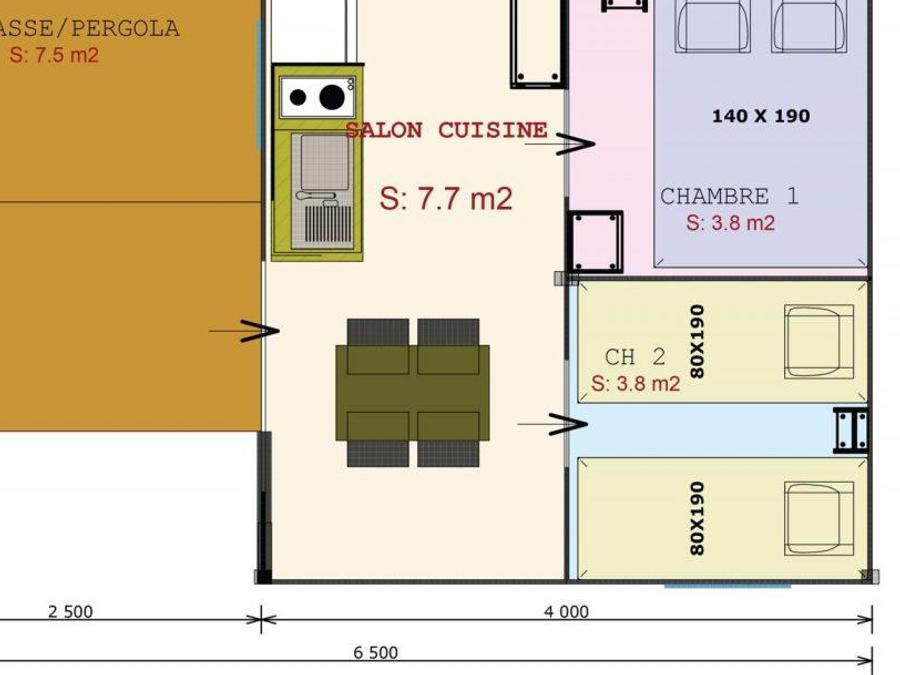 Bungalow toilé 4 personnes - FUNFLOWER - sans sanitaires 24 m² 5
