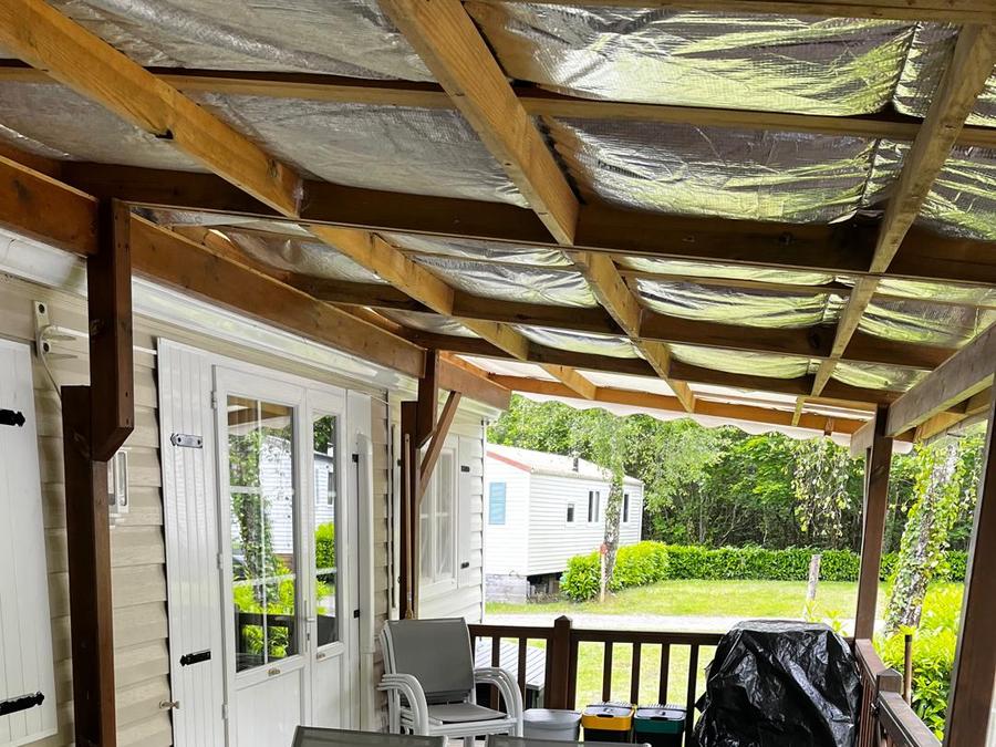 Mobilhome 6 personnes - Confort 40m² (3ch- 6 pers) -avec terrasse + SDB+ Lave-linge + Clim+ Plancha+ salon jardin 9