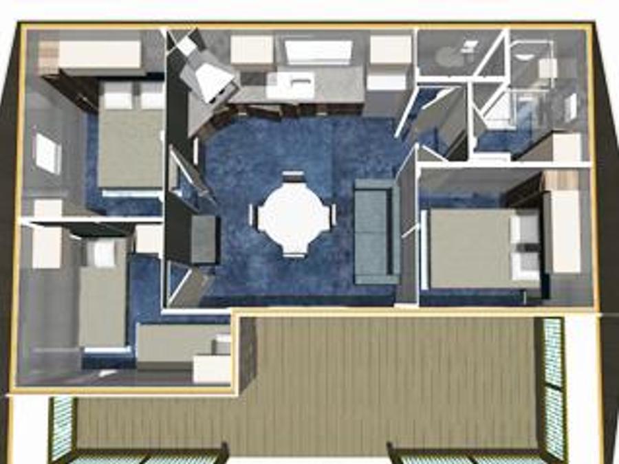 Chalet 6 personnes - Navire 3 chambres 35m² 2017/2018 8
