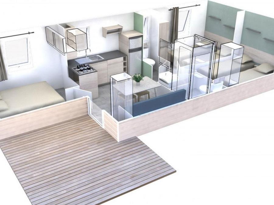 Mobilhome 6 personnes - Voilier 3 chambres 28m² 2014/2021 9