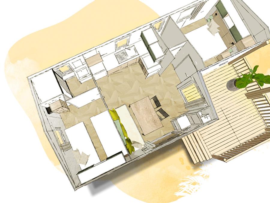 Mobilhome 4 personnes - Mobilhome Vedette 2 chambres 25m² 2024 2