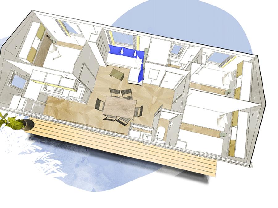 Mobilhome 6 personnes - Nouveauté Family Clim 3ch 6