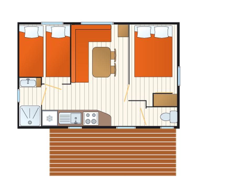 Mobilhome 4 personnes - Mobilhome Adriatique - 26m² - 2 chambres 7