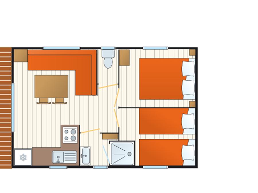 Mobilhome 4 personnes - Mobilhome Adriatique - 26m² - 2 chambres 8