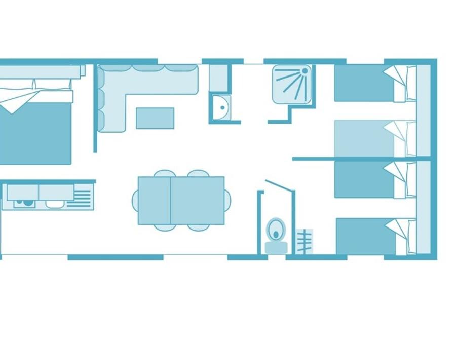 Mobilhome 6 personnes - Ciela Privilège - 3 chambres - barbecue 9