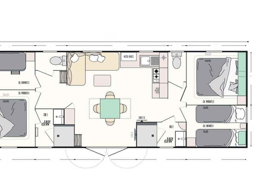 Mobilhome 8 personnes - NEW - Mobil home Ciela Privilège - 4 chambres - 2 salles de bain - Lave-vaisselle, barbecue 6