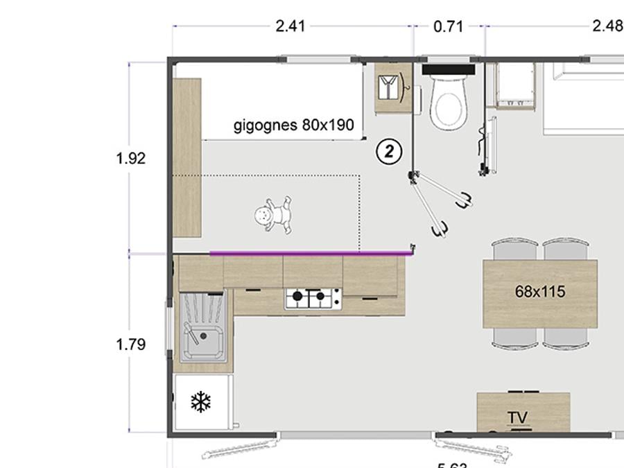 Mobilhome 4 personnes - Mobile-home GRENADINES**** 4 personnes 5
