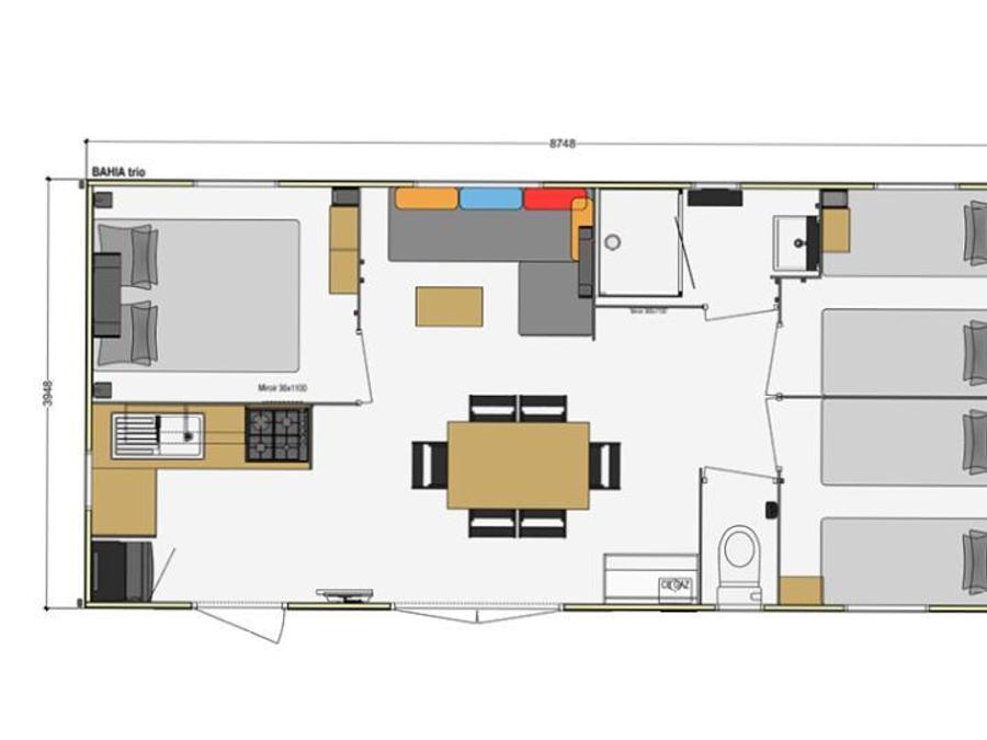 Mobilhome 6 personnes - PREMIUM 3 CH 7