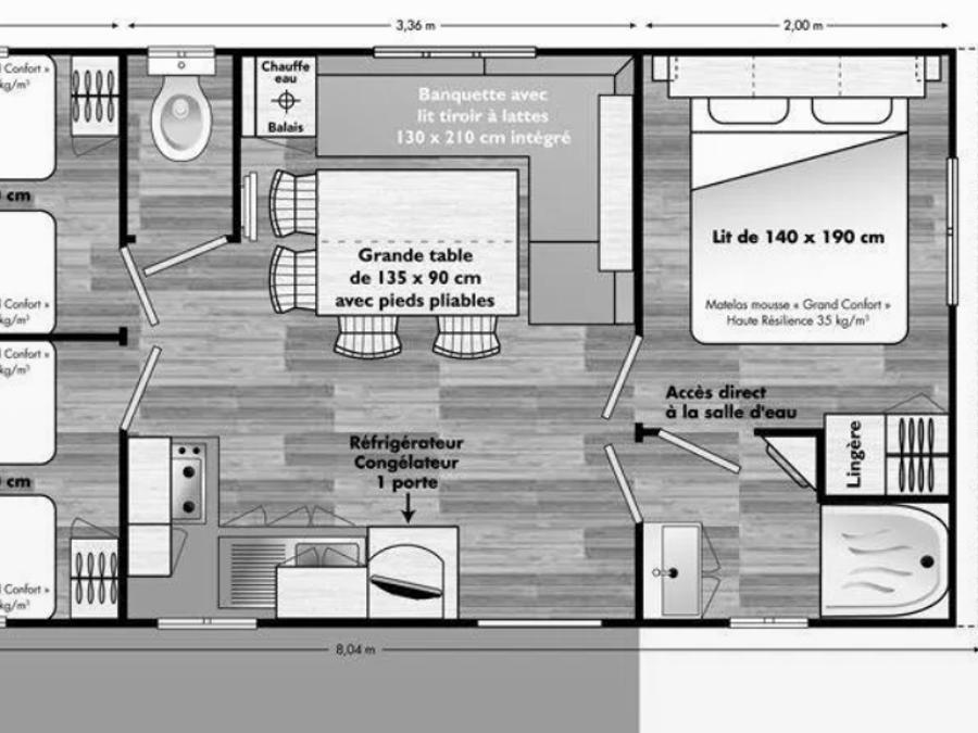 Mobilhome 6 personnes - Classic 3CH/6P 4