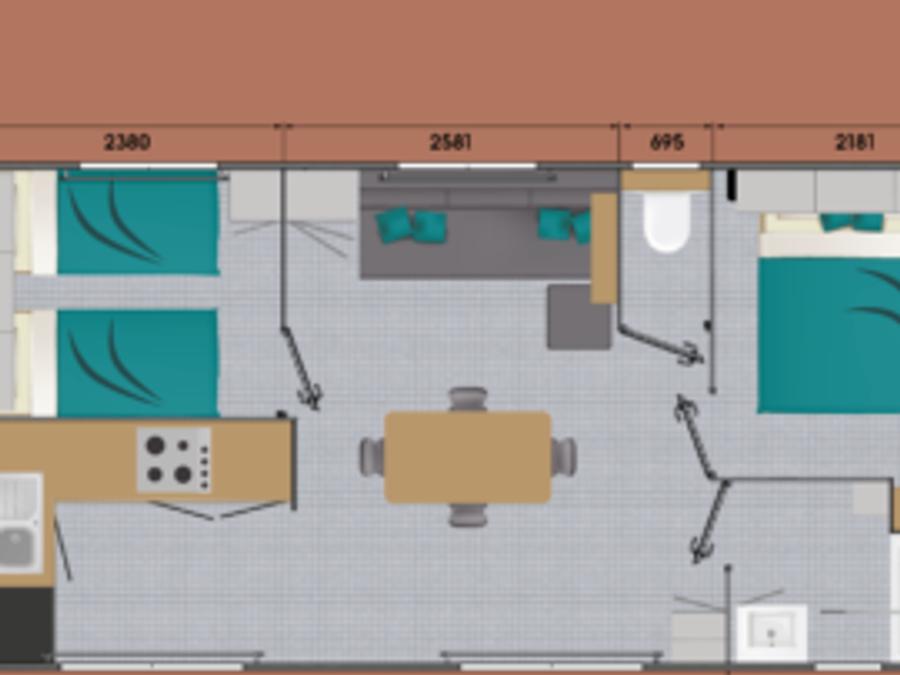 Mobilhome 4 personnes - Premium 2CH/4P 7