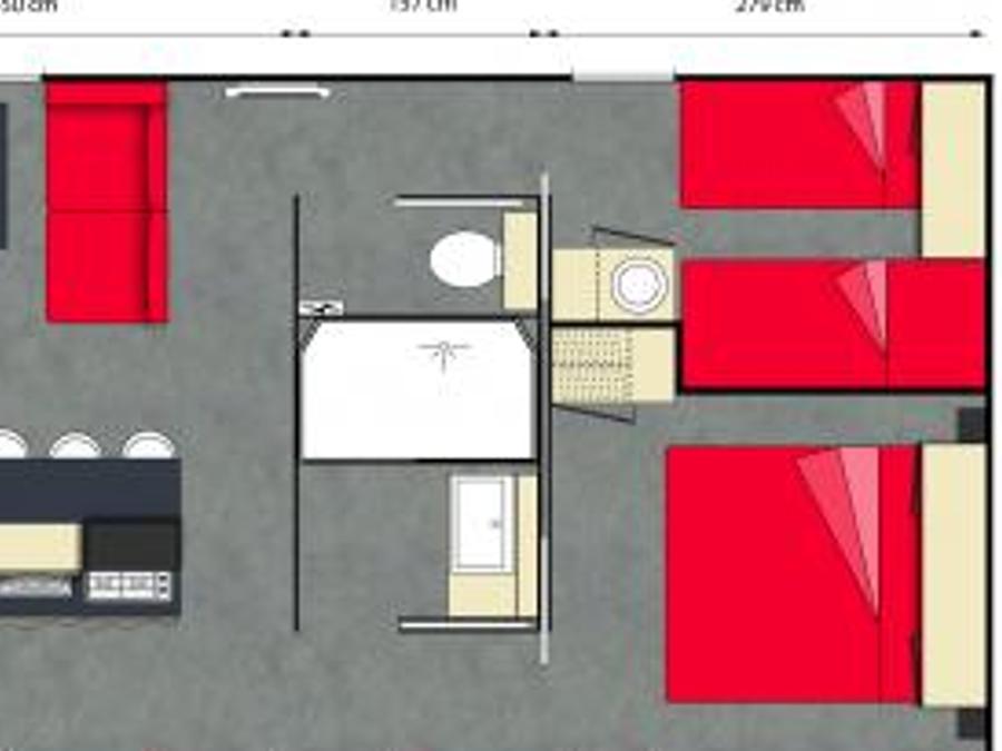 Mobilhome 4 personnes - Villa Key west villa 2CH 4PERS 6