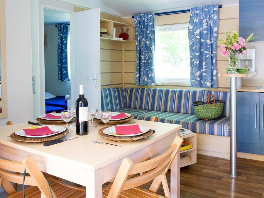 Mobilhome 6 personnes - MOBIL HOME BERMUDES PLUS (3 chambres, TV, lave-vaisselle) 4