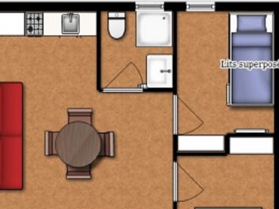 Chalet 4 personnes - CHALET TV 4/6 PERS GL + SUP 2