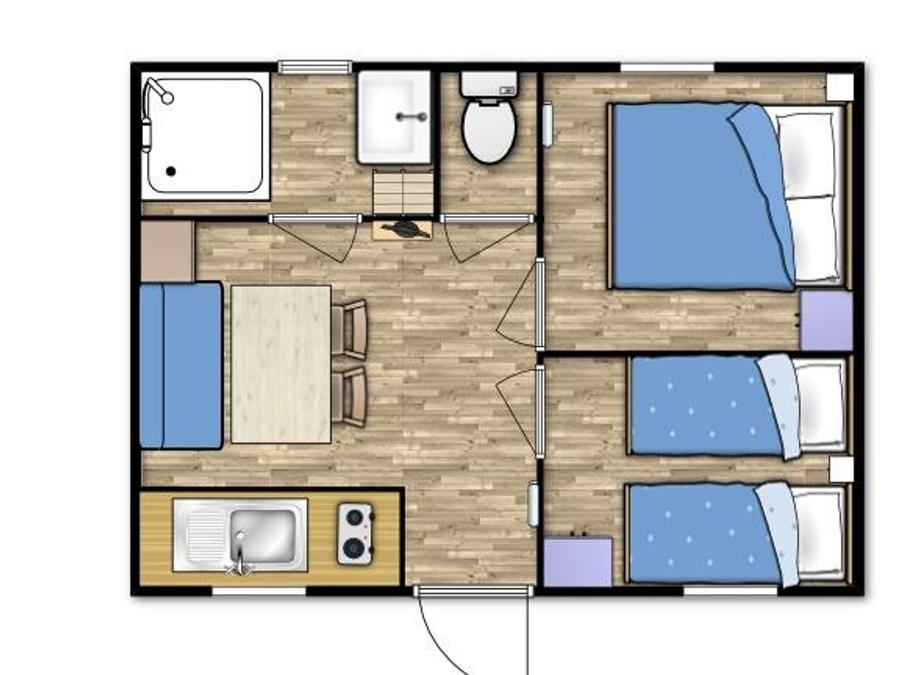 Mobilhome 4 personnes - 21 m²: Un petit modèle confortable. 5