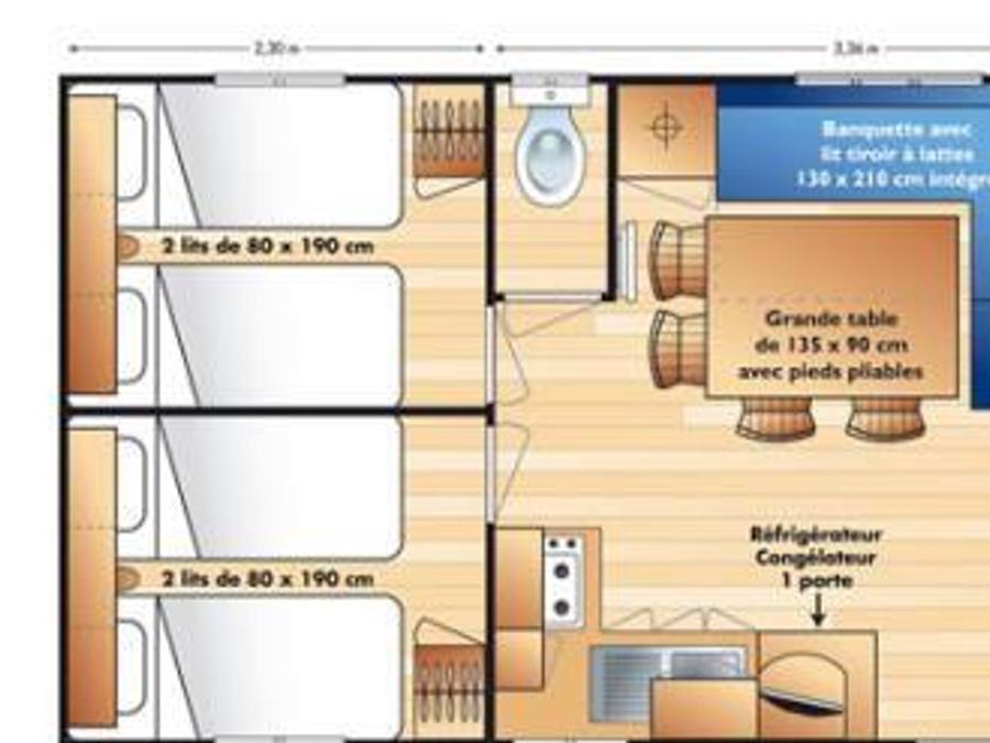Mobilhome 8 personnes - Super Titania 3 chambres 8