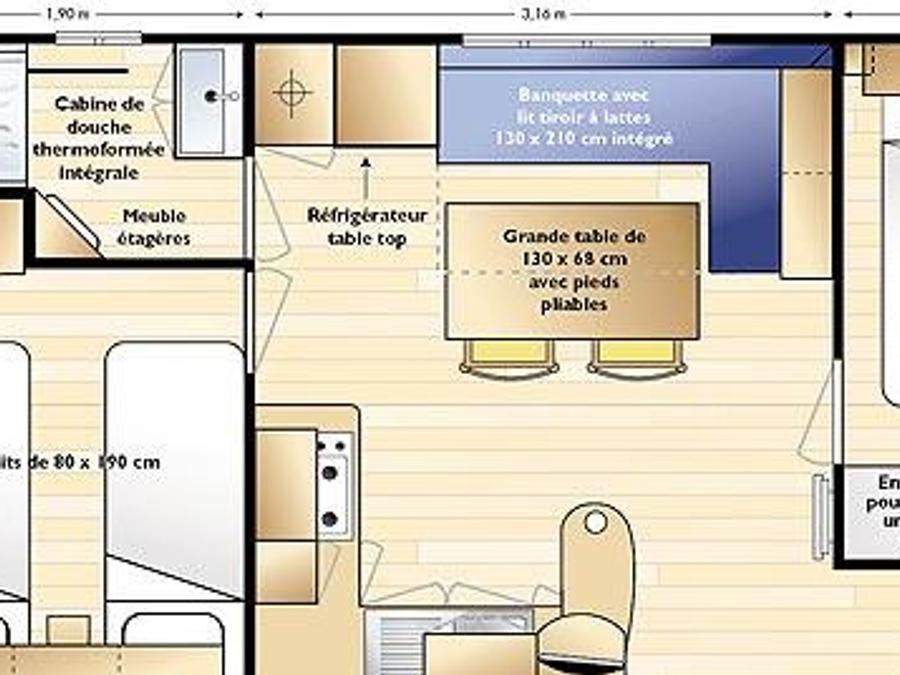 Mobilhome 6 personnes - Famille 7