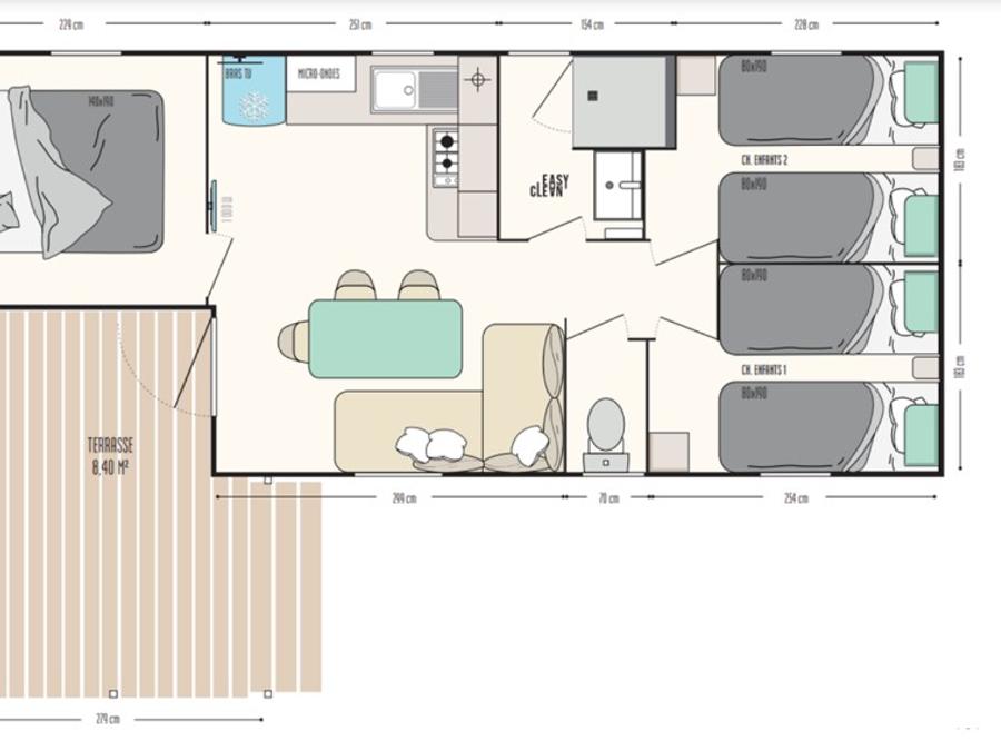 Mobilhome 6 personnes - IRM Confort Loggia 3 ch avec Climatisation 9