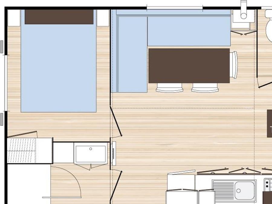 Mobilhome 6 personnes - Familial Classic Ohara 784 3Ch 6