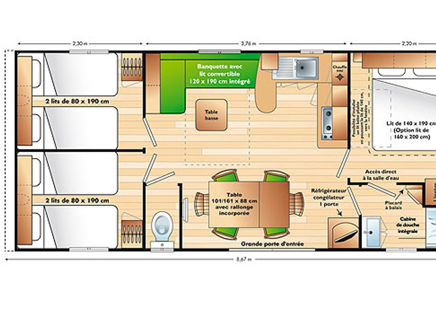 Mobilhome 6 personnes - Familial Classic 6 4