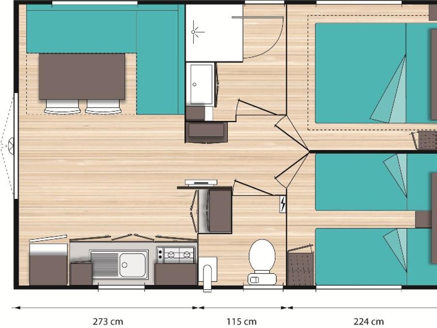 Mobilhome 4 personnes - Familial Classic Pano 2Ch 8