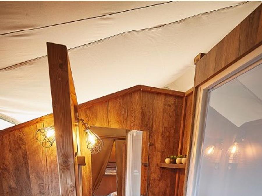 Tente en toile et en bois 5 personnes - Tente Kenya avec SDB 4