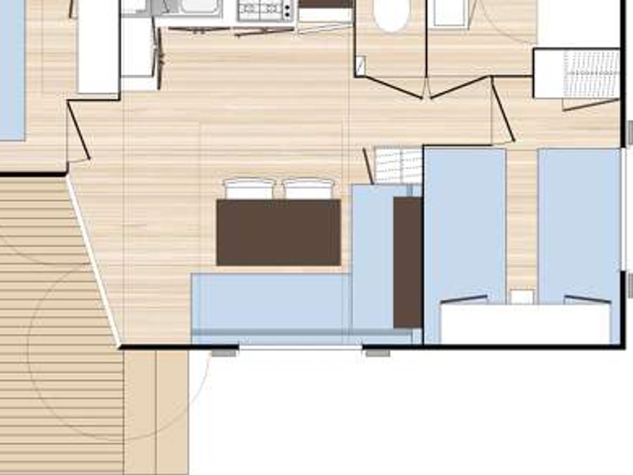 Mobilhome 4 personnes - Familial Classic 4pers 2 Ch 2