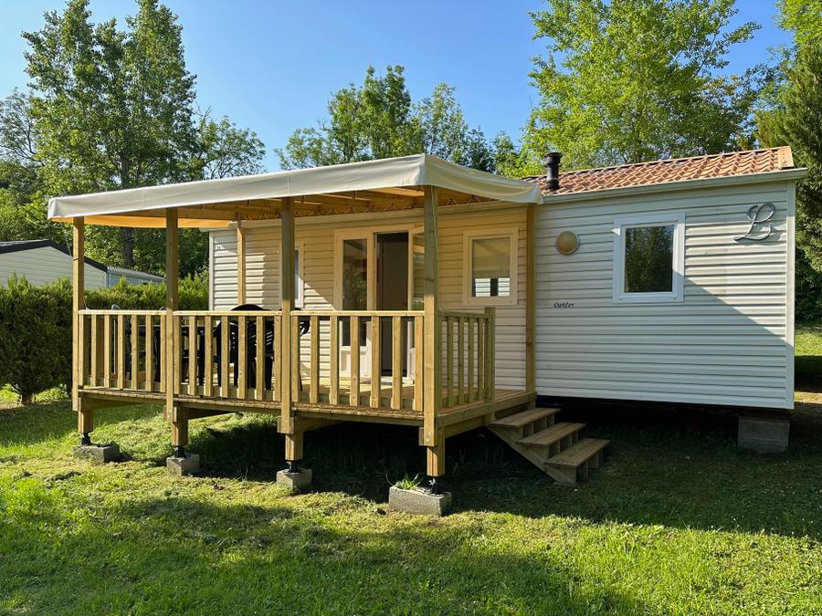 Mobilhome 5 personnes - Mobil-Home LOUISIANE : 2 Chambres - Terrasse Couverte - 4 ads + 1enft - Grand réfrigérateur 4/5 pers 8