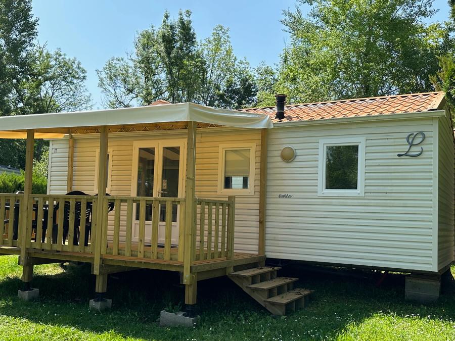 Mobilhome 5 personnes - Mobil-Home LOUISIANE : 2 Chambres - Terrasse Couverte - 4 ads + 1enft - Grand réfrigérateur 4/5 pers 6