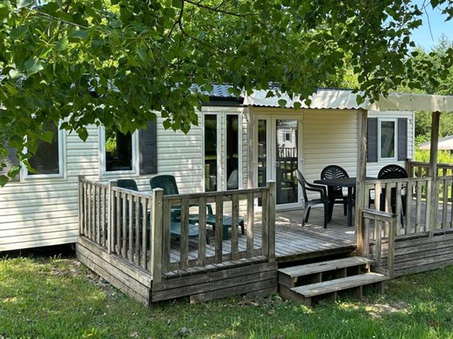Mobilhome 4 personnes - Mobil-Home COTTAGE : 1 Suite + 1 Chambre - Cheminée - TV - Grand Réfrigérateur - 4 pers 1