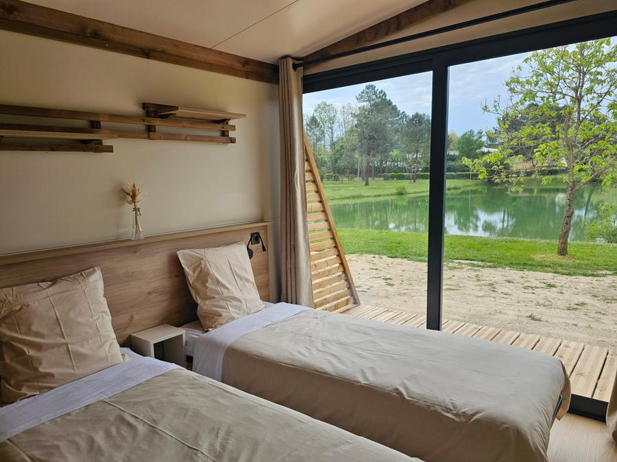 Chalet 4 personnes - Chalet premium 2 chambres 2 salles de bains face a l'etang 1/4 pers 12