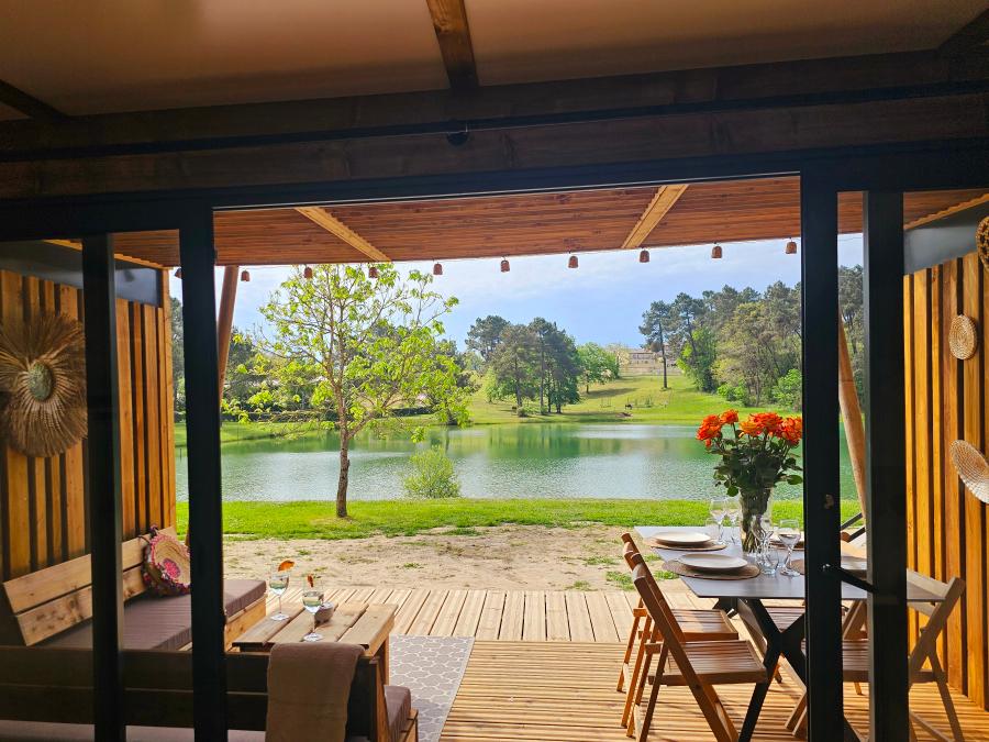 Chalet 4 personnes - Chalet premium 2 chambres 2 salles de bains face a l'etang 1/4 pers 6