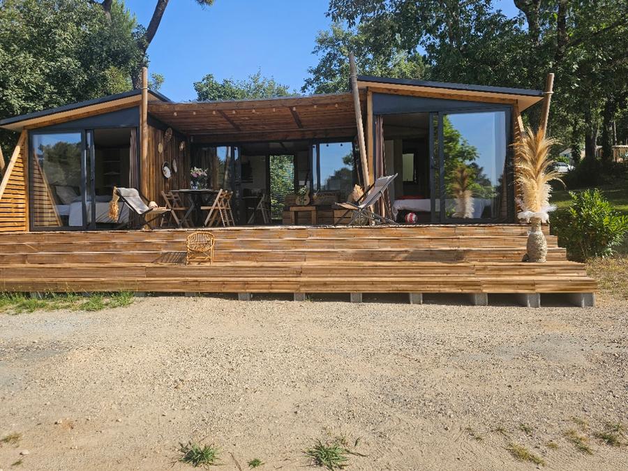 Chalet 4 personnes - Chalet premium 2 chambres 2 salles de bains face a l'etang 1/4 pers 27