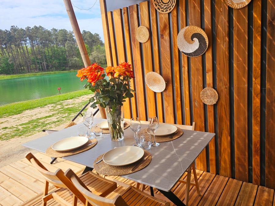 Chalet 4 personnes - Chalet premium 2 chambres 2 salles de bains face a l'etang 1/4 pers 17