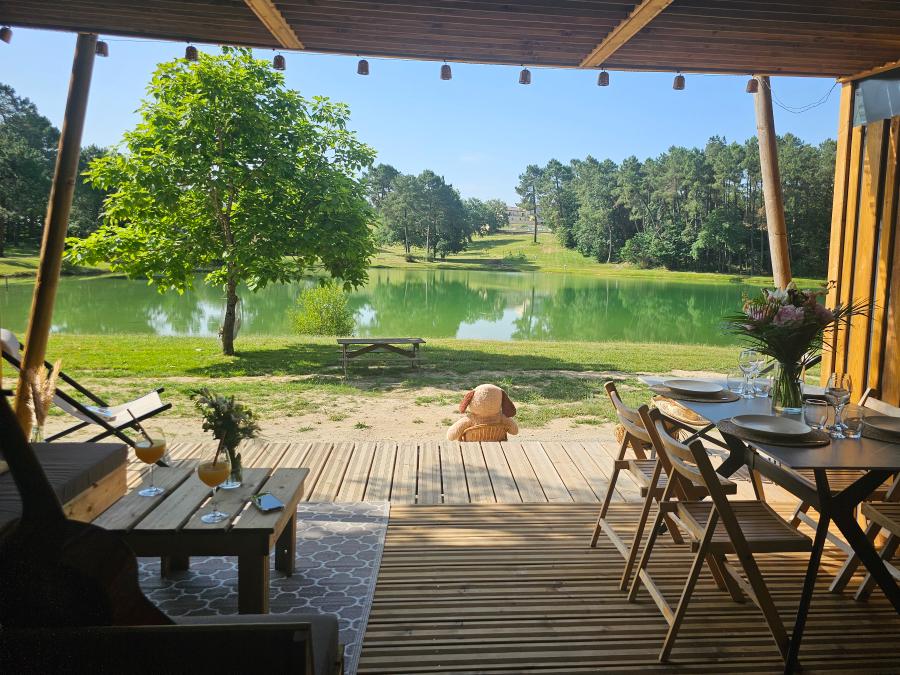 Chalet 4 personnes - Chalet premium 2 chambres 2 salles de bains face a l'etang 1/4 pers 25