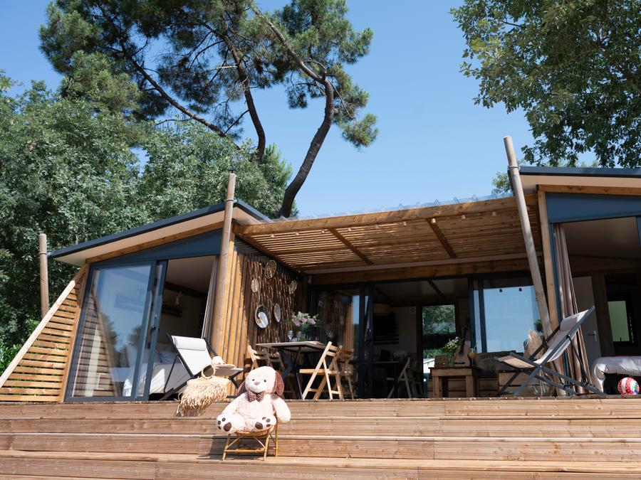 Chalet 4 personnes - Chalet premium 2 chambres 2 salles de bains face a l'etang 1/4 pers 4