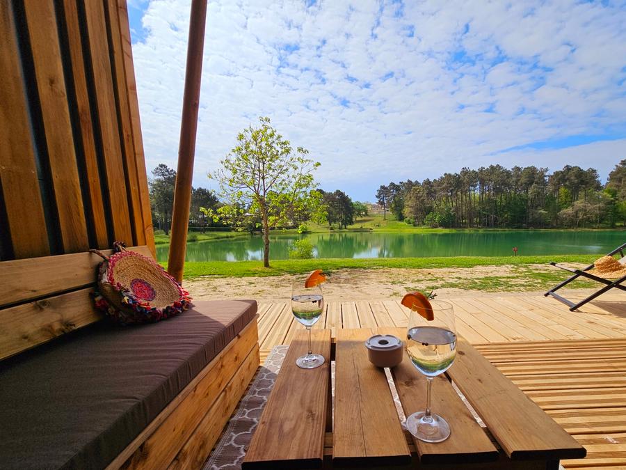Chalet 4 personnes - Chalet premium 2 chambres 2 salles de bains face a l'etang 1/4 pers 20