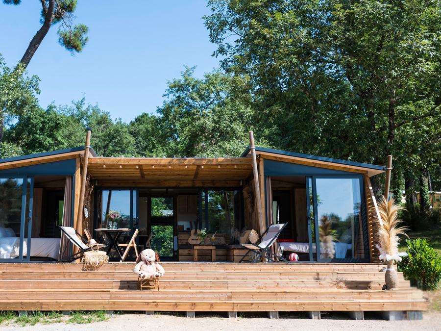 Chalet 4 personnes - Chalet premium 2 chambres 2 salles de bains face a l'etang 1/4 pers 37