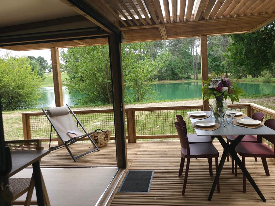 Chalet 5 personnes - Chalet Premium double exposition face à l'étang 1/5 pers 24