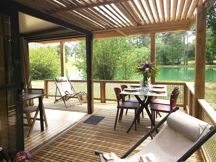 Chalet 5 personnes - Chalet Premium double exposition face à l'étang 1/5 pers 1