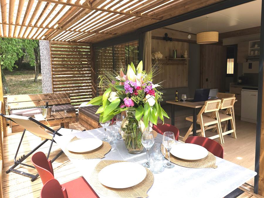 Chalet 5 personnes - Chalet Premium double exposition face à l'étang 1/5 pers 5