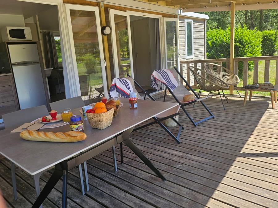 Mobilhome 4 personnes - Mobil home Premium face à l' étang 1/4 pers 4