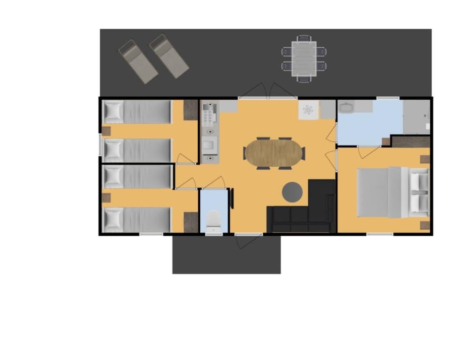 Mobilhome 6 personnes - Laffrey Côté Jardin 10