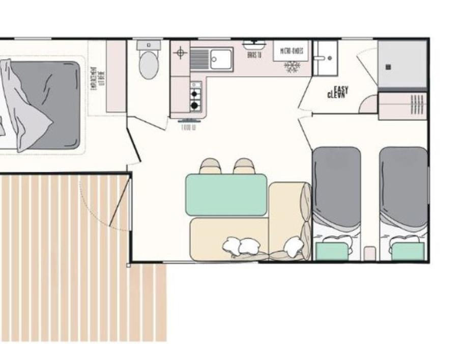 Mobilhome 6 personnes - 2 Chambres Evasion - TV 6