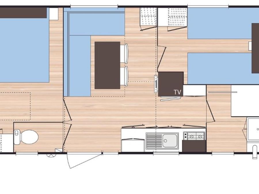 Mobilhome 6 personnes - 2 Chambres Evasion - TV - CLIM 4